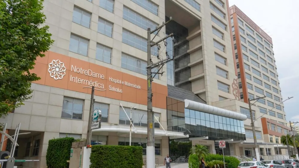 Fachada do Hospital e Maternidade Salvalus, na Mooca, em São Paulo