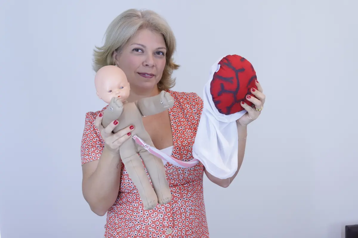 Aula prática com modelos anatômicos